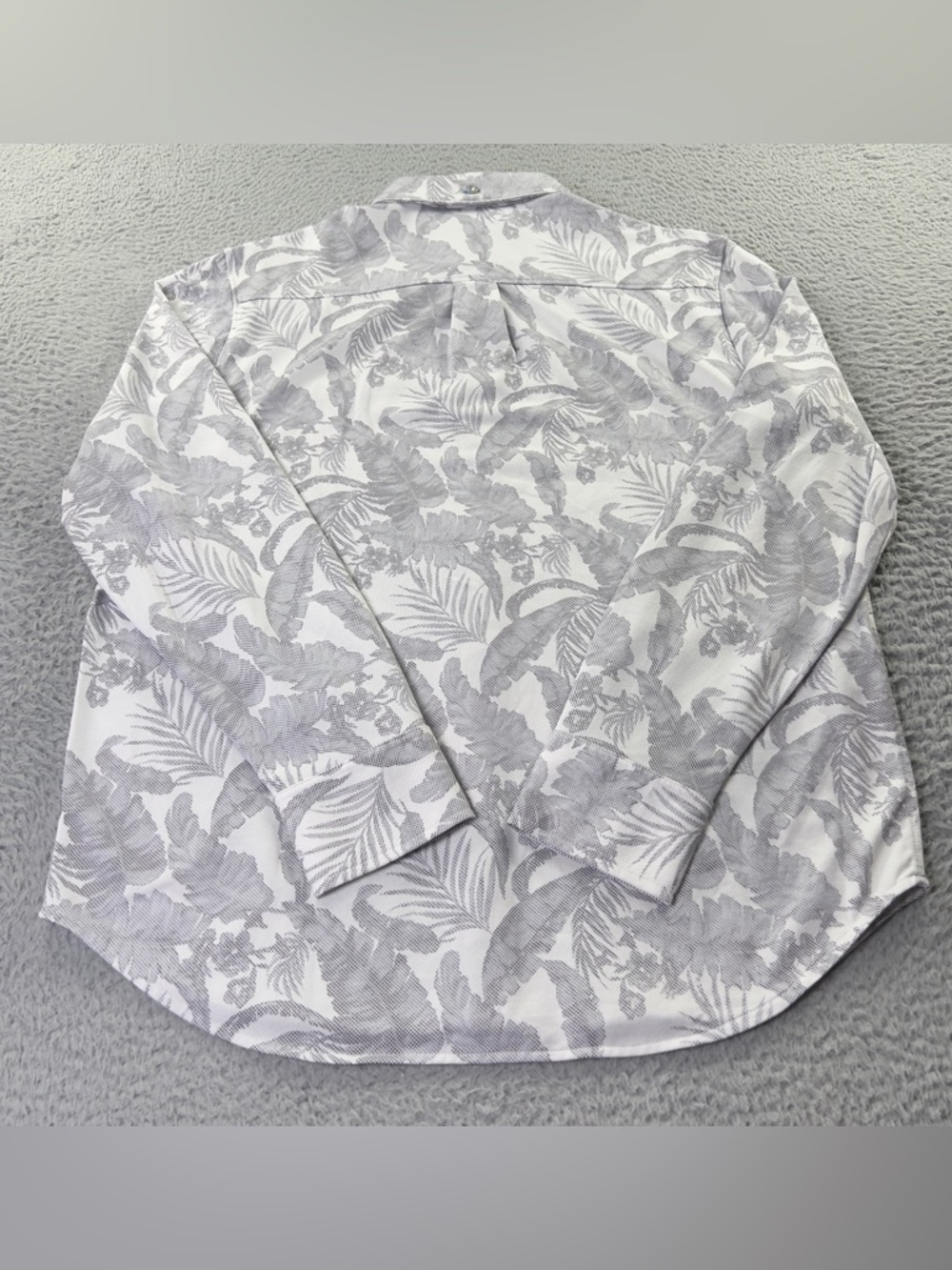 Tommy Bahama The San Lucio Stretch Shirt Mens M White Gray Islandzone Tropical - Picture 3 of 12
